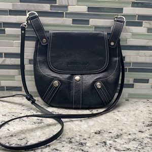 Longchamp Black Leather Small Crossbody Bag